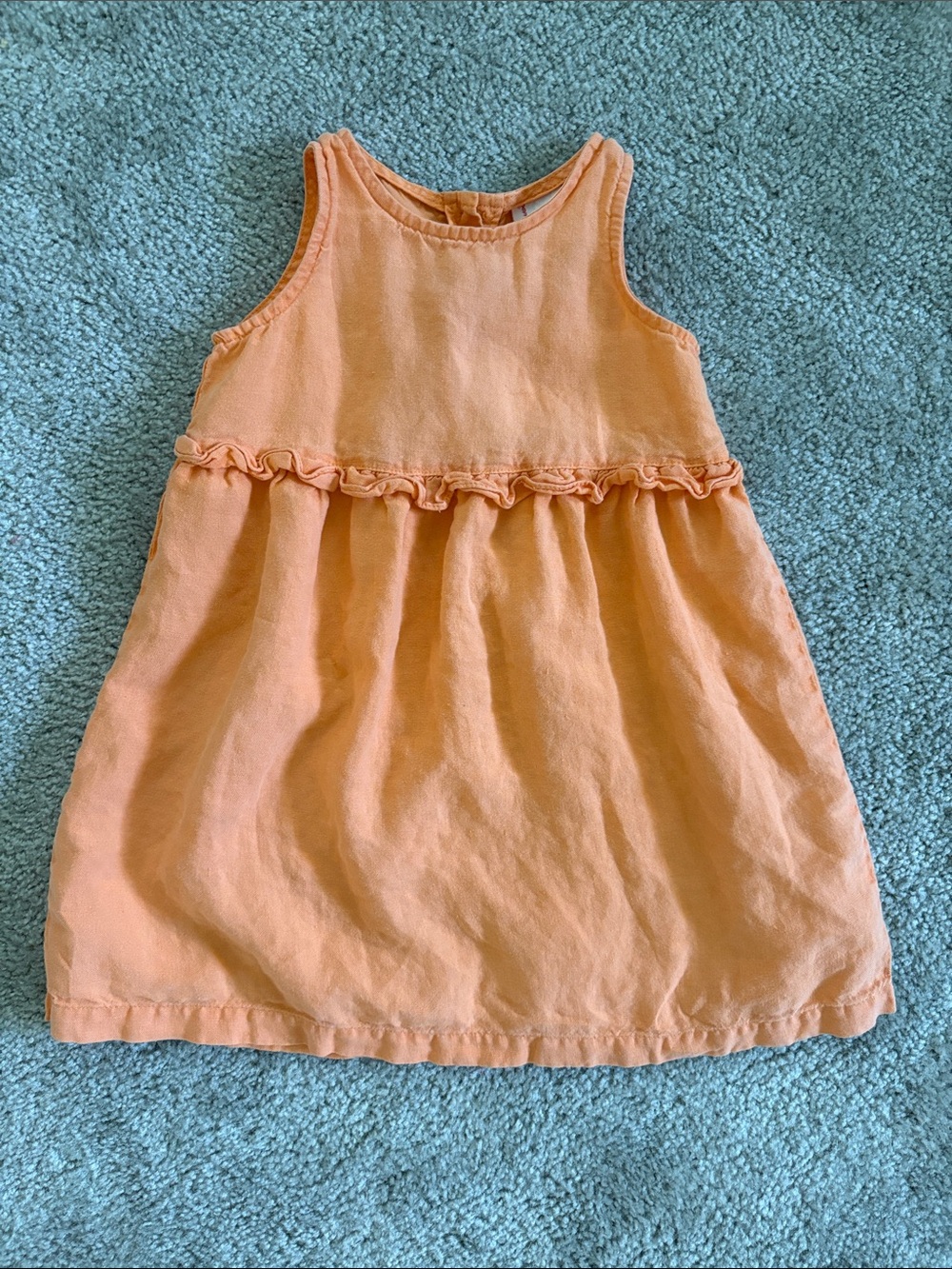 Hanna Andersson Coral Sleeveless Ruffle-Waist Dress